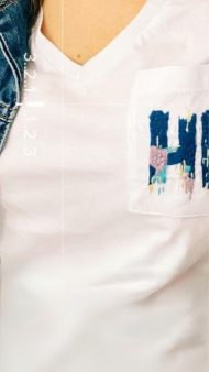 Say Hi V Yaka T-Shirt - Görsel 2